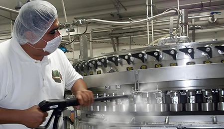 التنظيف بالبخار لمعدات تجهيز ومعالجة وإنتاج الأغذية