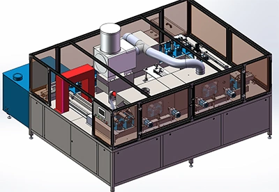 جهاز غسل نفقي لأعمدة المحركات بكفاءة عالية